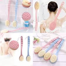 SALE 2PCS Soft bristles Back Scrubber Toddler Faucet Extension Bath Scrubber Shower Bath Body Brush Back Brush Radiant Skin After Shower Patriotic Headband Women Scrubbers Long Handle