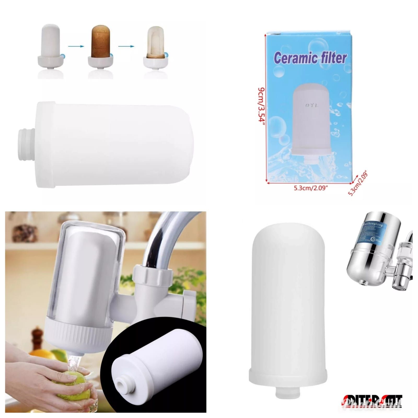 IMPROVED Ceramic Filter Element Household Tap Water Purifier Filter
