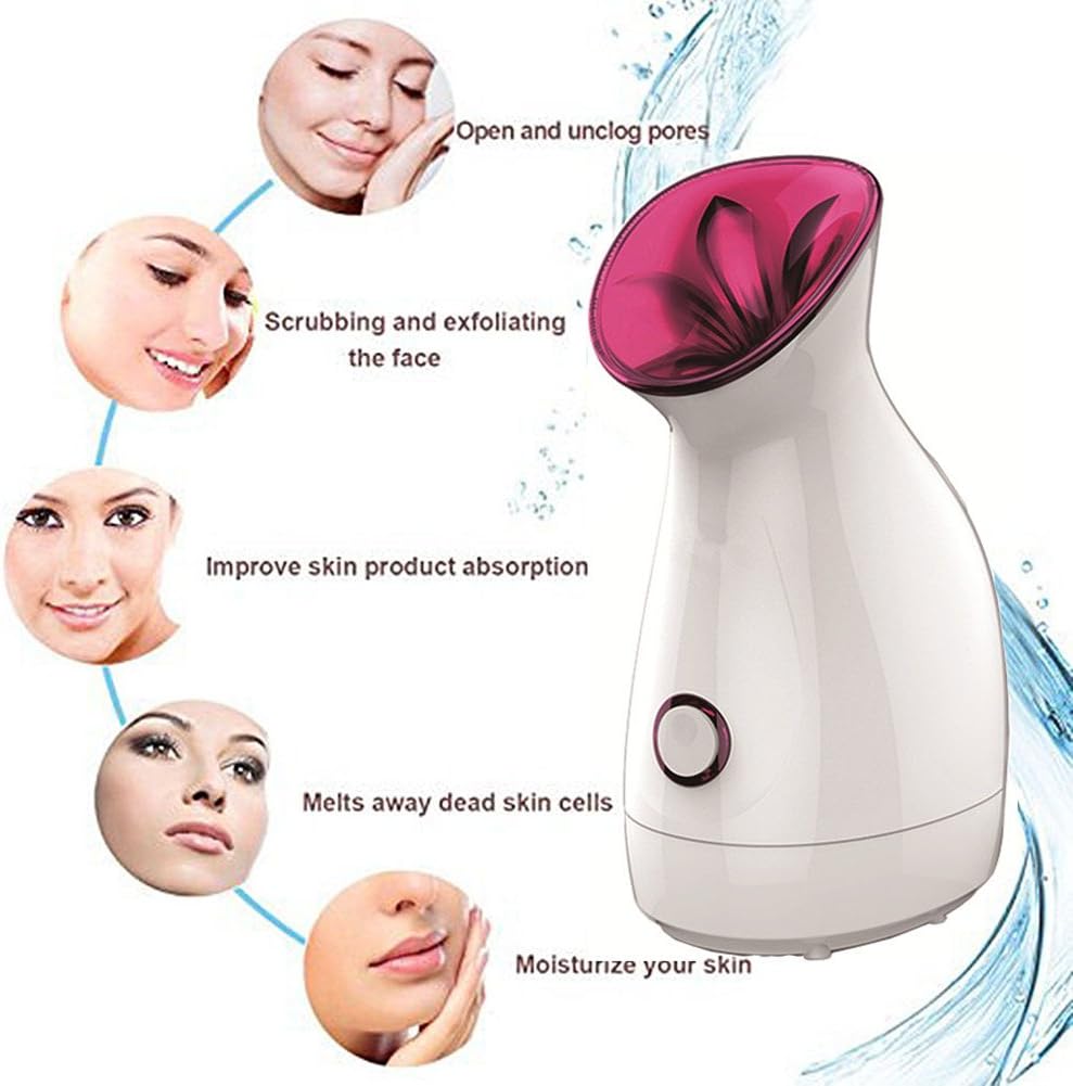 Phyopus Facial Steamer Warm Mist Moisturizing Cleansing Pores Blackheads Acne Nano Sprayer Facial Humidifier Hydration System Home Sauna SPA Steamer