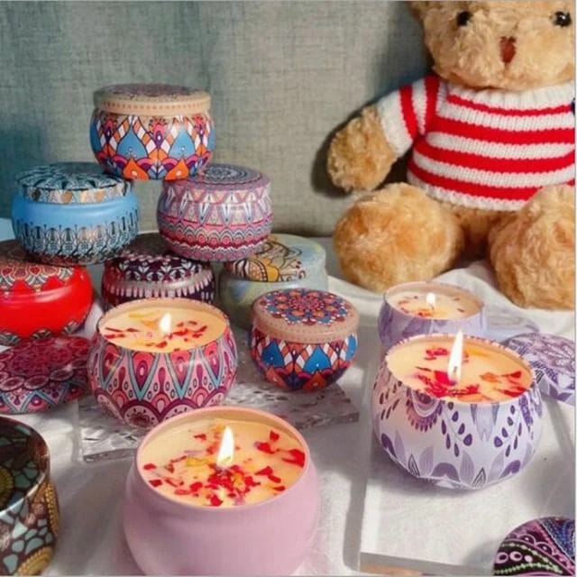 1PCS Scented candles for home, Long lasting, Scented, Soy wax, Holiday candle, dried flowers scented candle