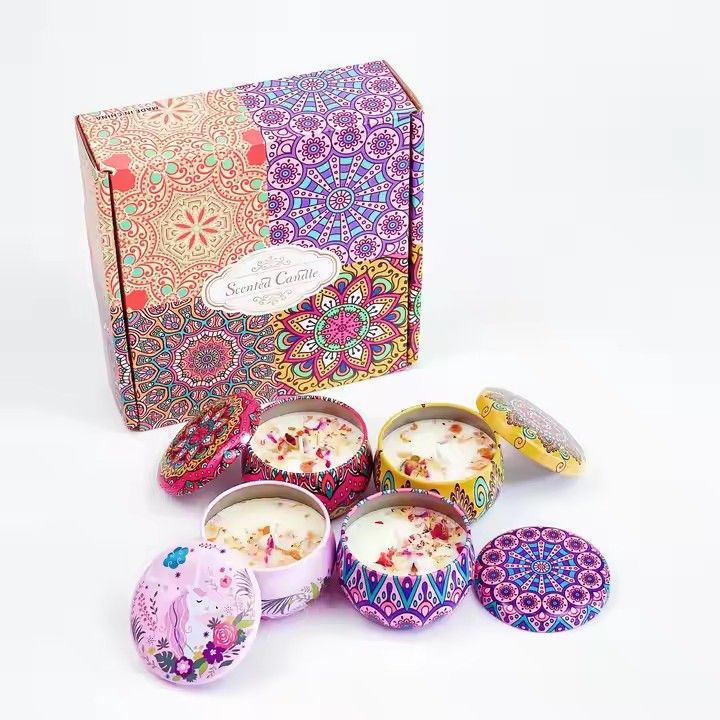 1PCS Scented candles for home, Long lasting, Scented, Soy wax, Holiday candle, dried flowers scented candle