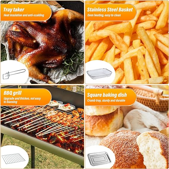 Digital Air Fryer Oven 15l Air Fryers 1400w, Countertop Convection Oven With Led Touchscreen Mini Oven Air Fryer Tower, Dishwasher-safe Air Fryer Timer/temp Control,