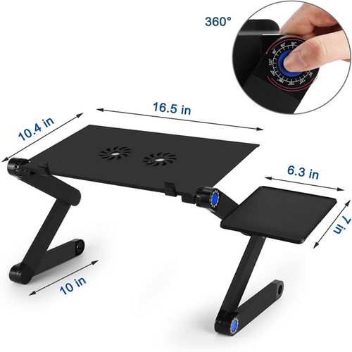 Adjustable Laptop Stand Holder Foldable Black