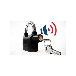 Padlock Alarm Lock Siren For Home And Office Security Silver one size