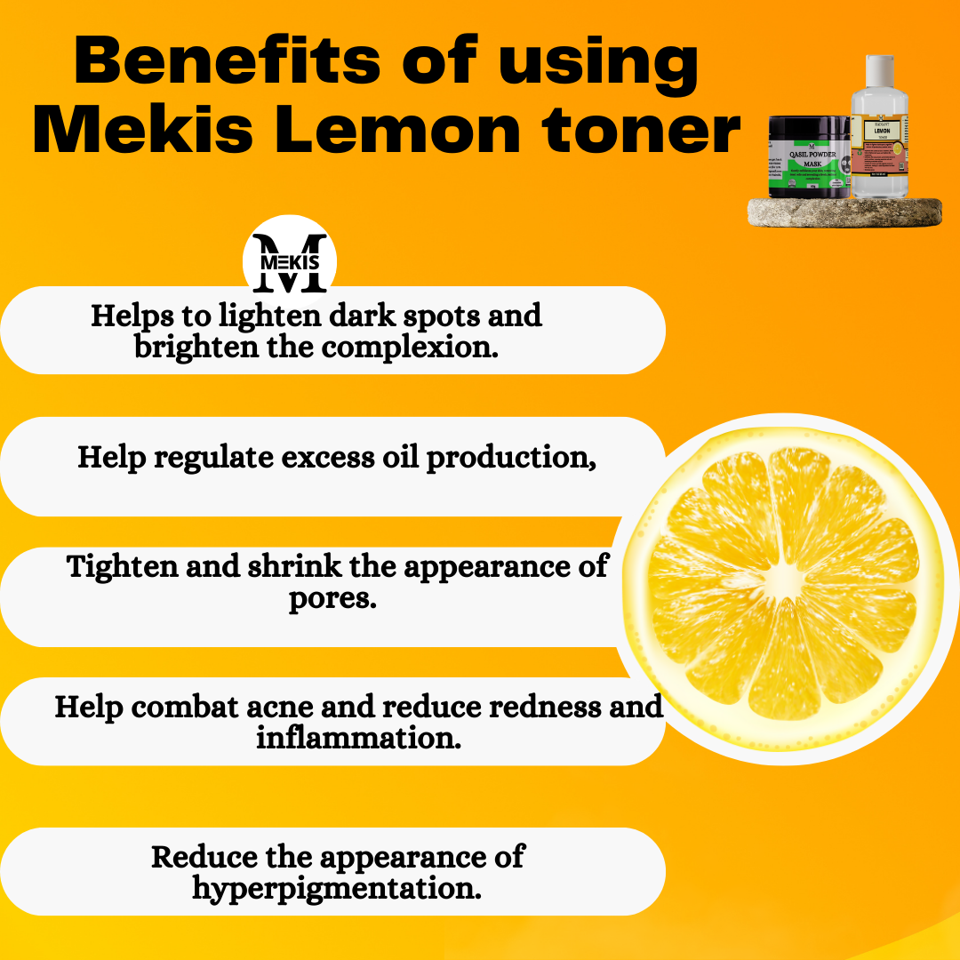 Qasil Powder with Lemon Toner - Deep Cleansing ,Acne-Combatting Power:,Toning and Balancing Brightening Boost, Reduction of Dark Spots