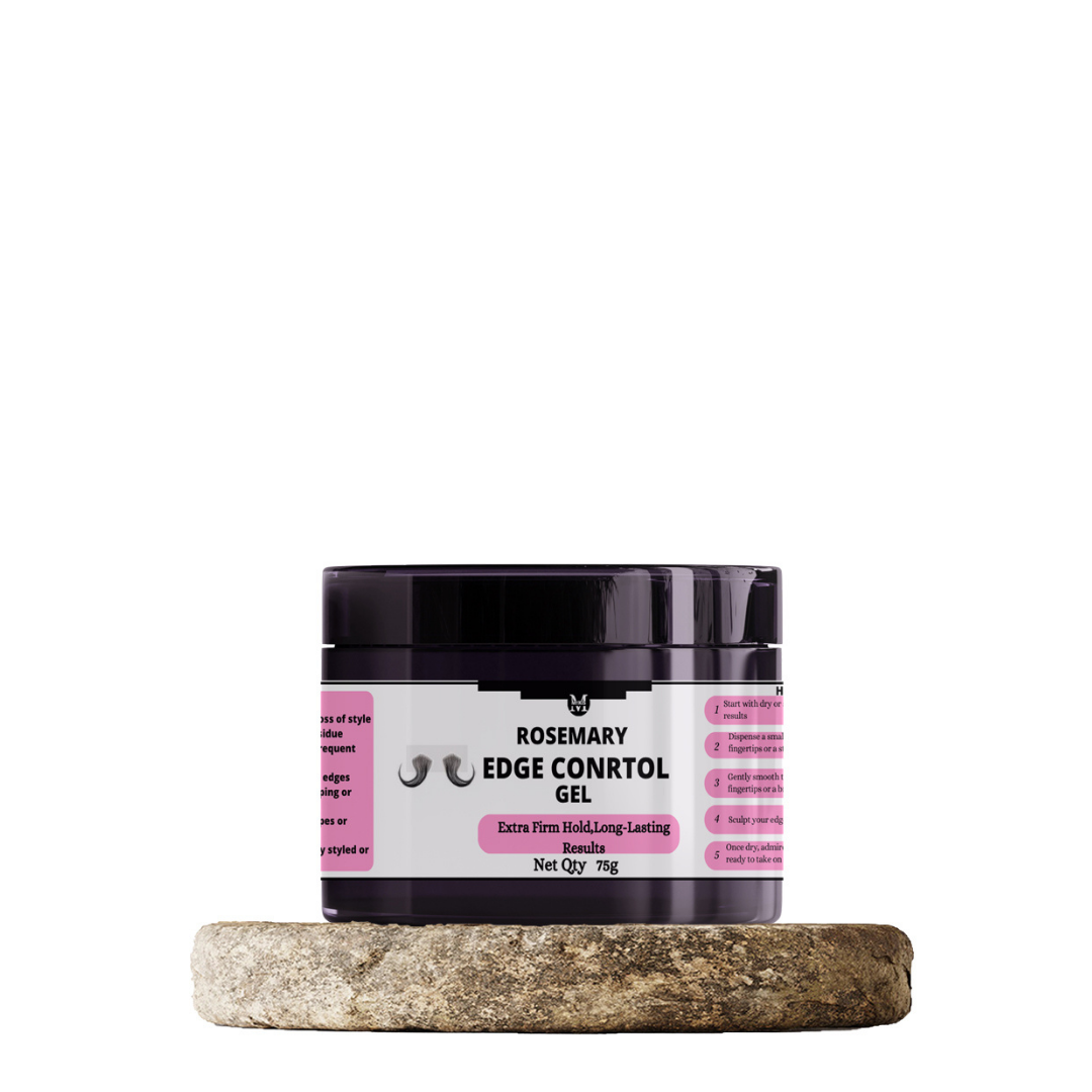 Edge Control Gel With Rosemary- 75g,Extra Firm Hold, Non-Greasy Formula, Long-Lasting Stimulates growth along the edge