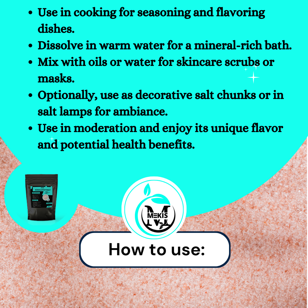 Himalayan Salt(Pink) - 1Kg,Edible,For essential trace minerals ,Electrolyte Balance ,Hydration Support&  Detoxification Aid