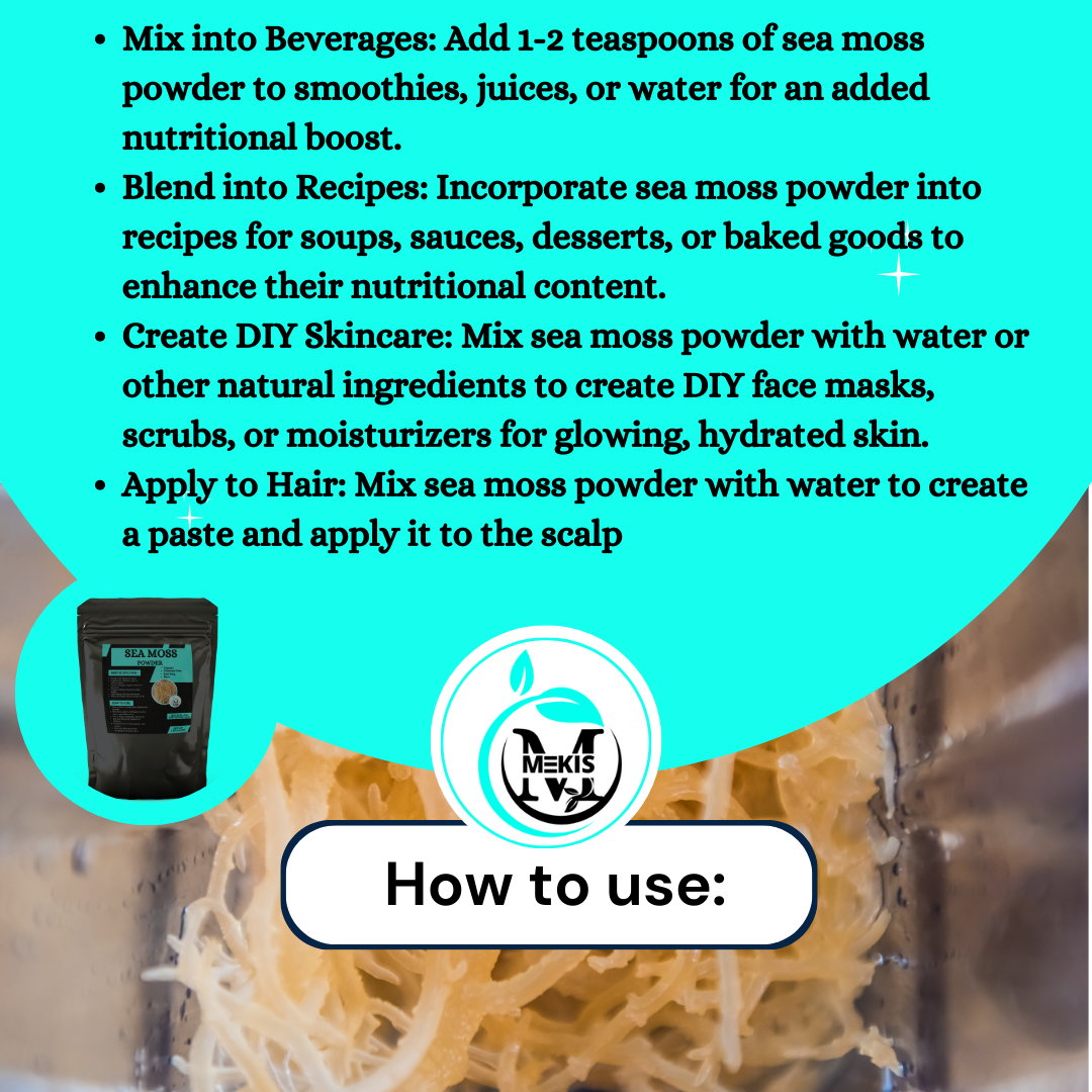 Sea Moss Powder - 1kg,Boosts Immunity Improves Joint Health Balances Thyroid Function Detoxifies the Body