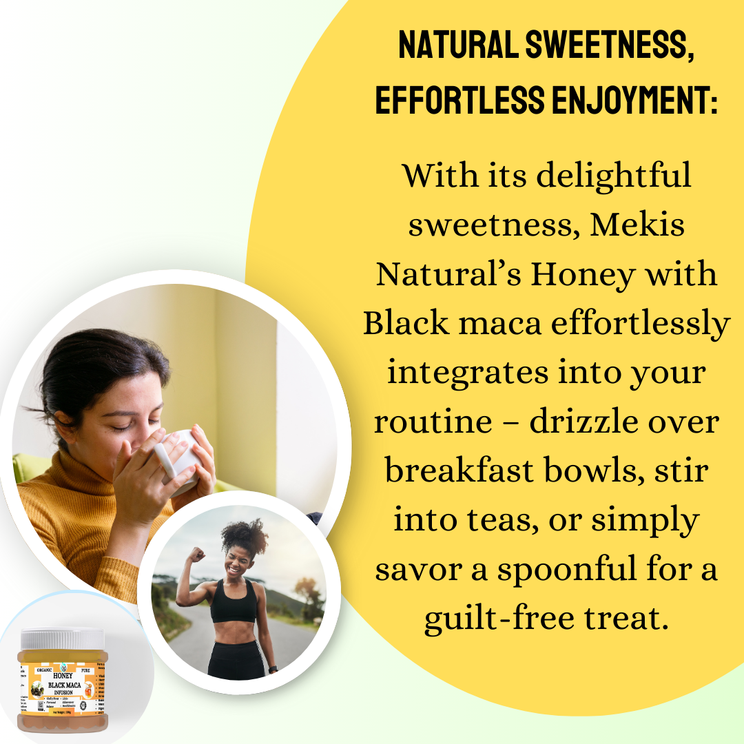 Honey Black Maca infusion - 300g,For Vitality Boost ,Hormonal Balance, Libido Enhancement ,Mood Elevation