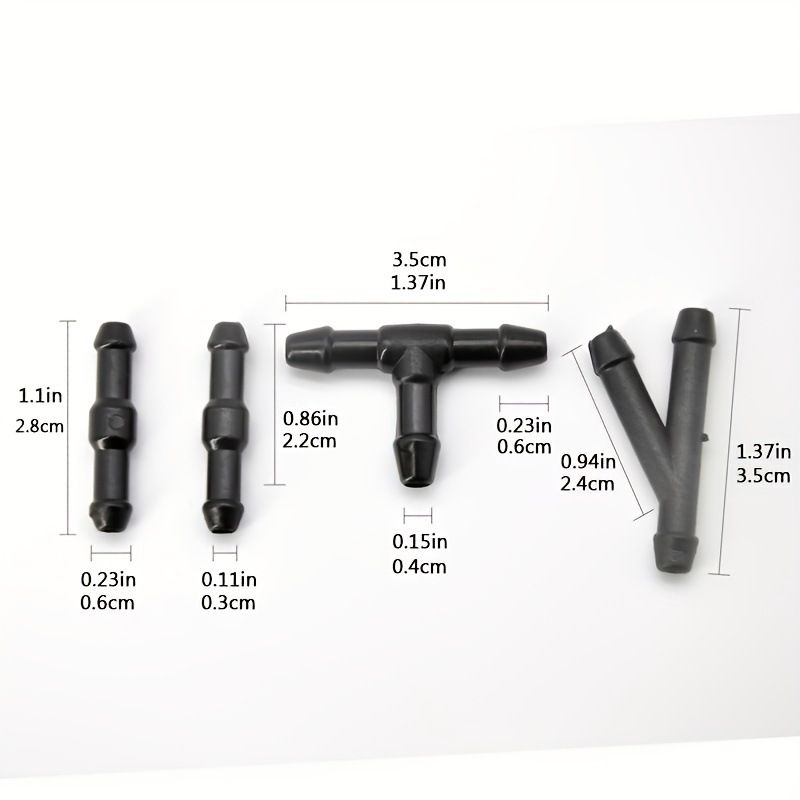 Automotive universal accessories, windshield wiper nozzle, water pipe connector, adjustable 4-hole water spray nozzle