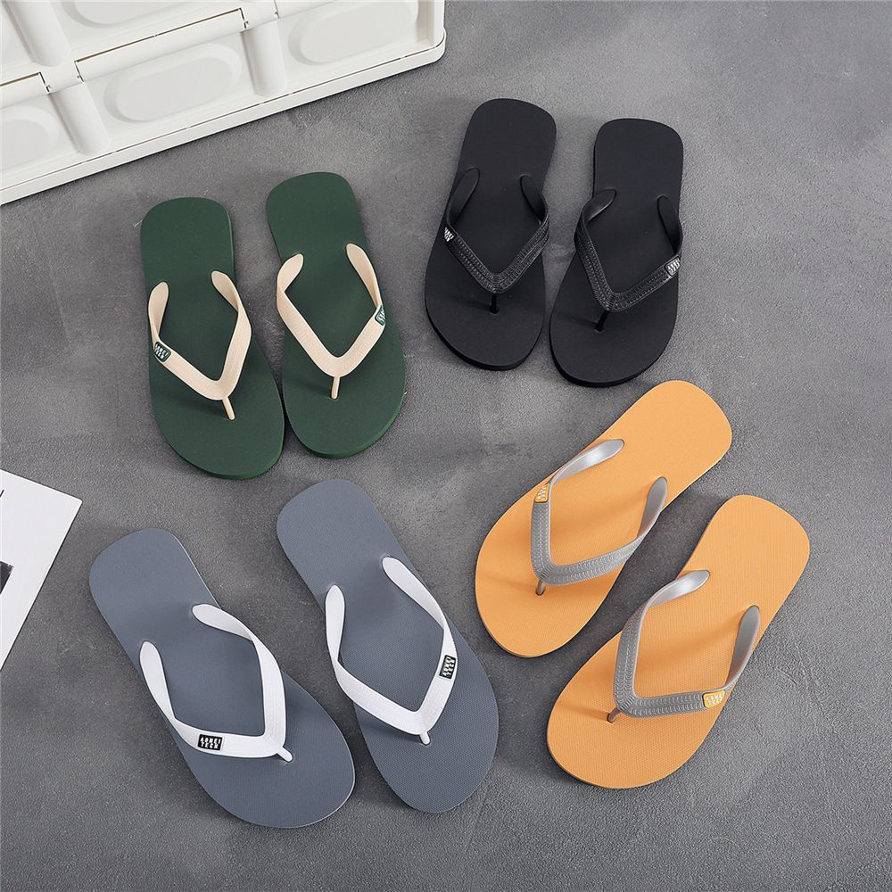 New style flip flops men's trendy outer wear rubber non-slip personality fashion flip flops beach summer slippers men