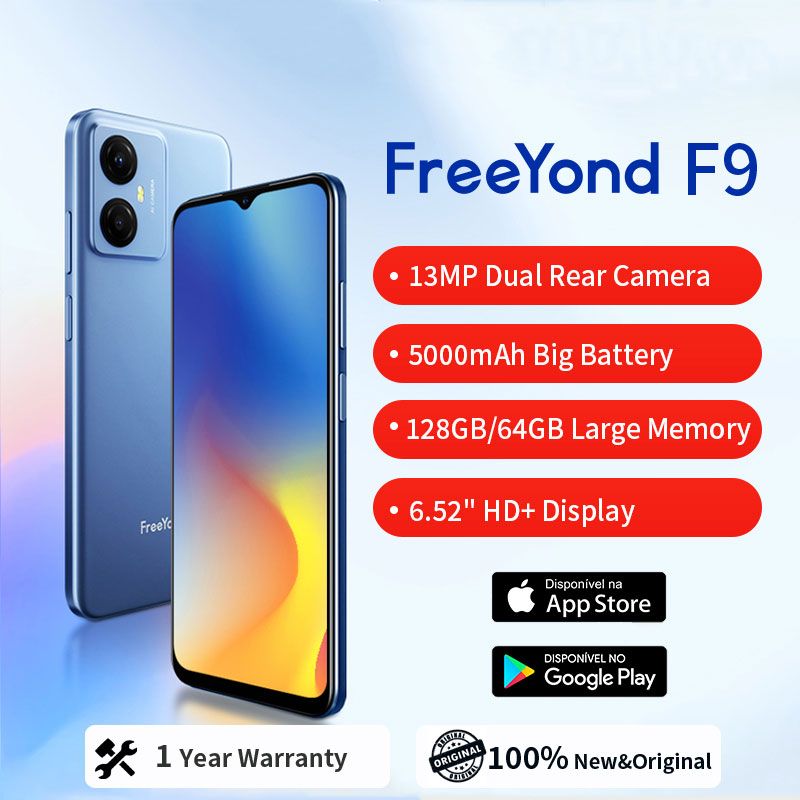 Original FreeYond F9 128GB ROM 3GB RAM 6.52" HD+ Large Screen Smartphone 5000mAh 4G Dual Sim 13MP Dual Rear Camera