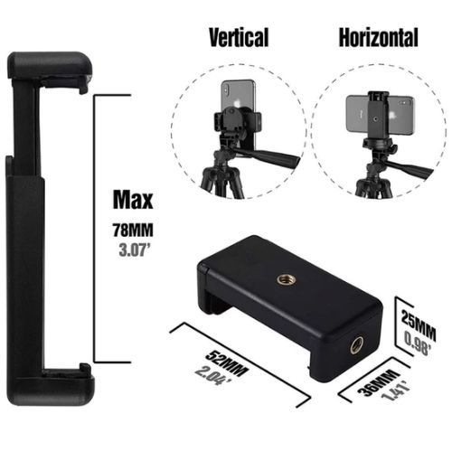 ADJUSTABLE 106CM TRIPOD PHONE STAND + HOLDER 3120A