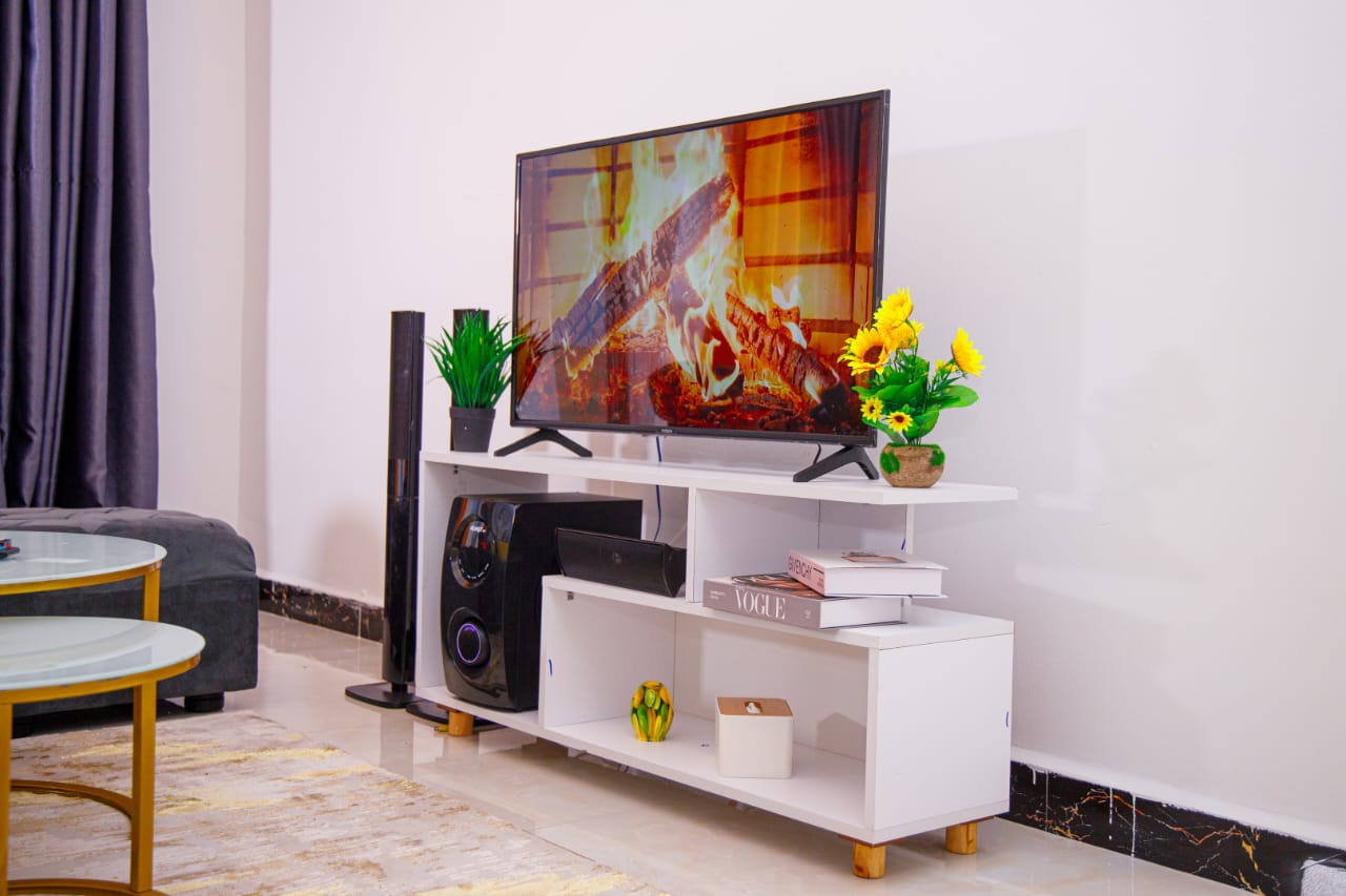 Mexico 4Ft Wooden Modern Tv Stand, Holds Upto 55'' Tv - White