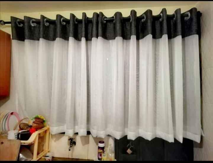 2pcs kitchen curtains 1.5m+1.5m with a height of 1.1m