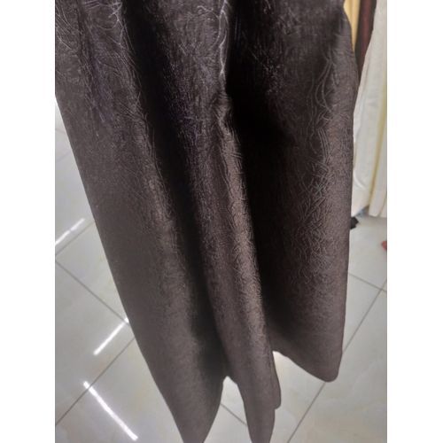 Brown Window and Door Curtains Set: Includes 2 Panels and Sheer Fabric