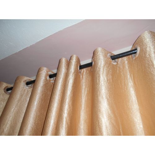 Beige Window and Door Curtains Set with WHITE HEAVY SHEER