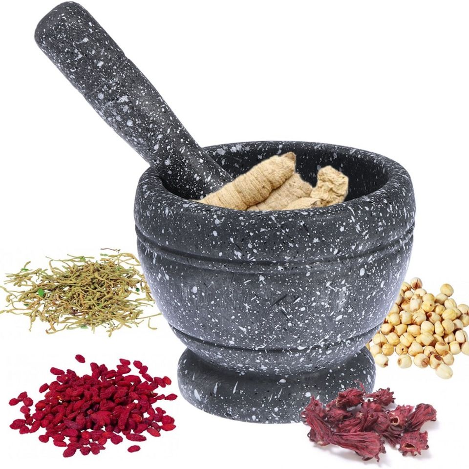 Granite mortar and pestle