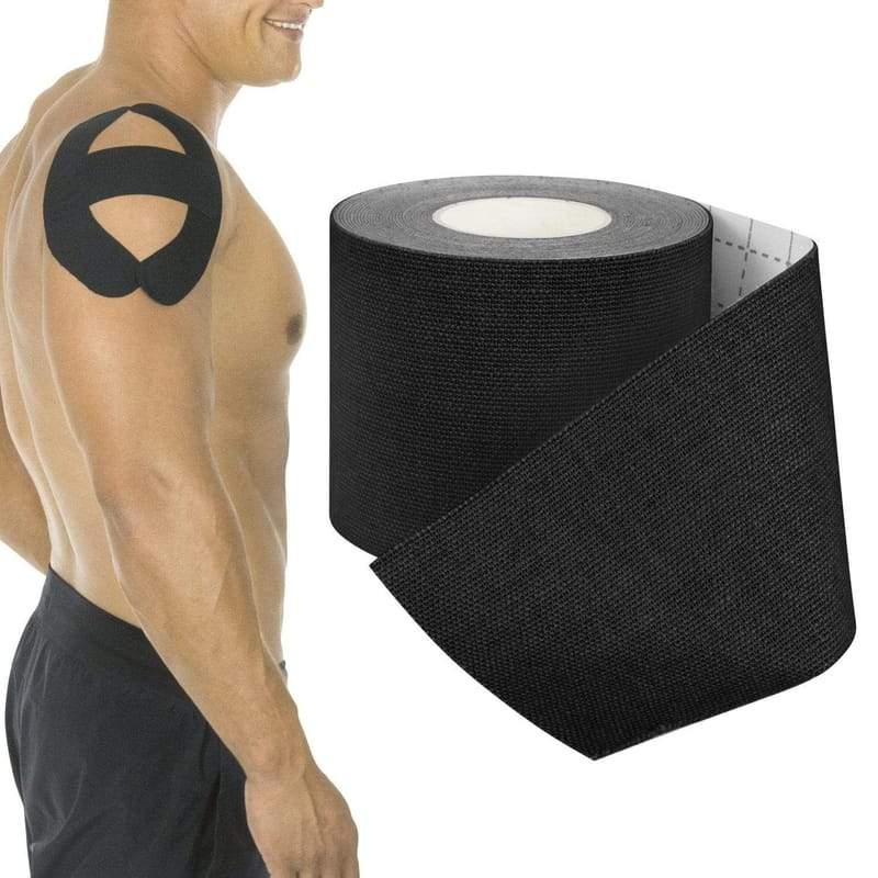 Kinesiology Tape /K-tape - All Round Breathable Therapeutic Sports Athletic Elastic Muscle Support Tape for therapy-in black