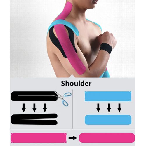 Kinesiology Tape /K-tape - All Round Breathable Therapeutic Sports Athletic Elastic Muscle Support Tape for therapy-in black