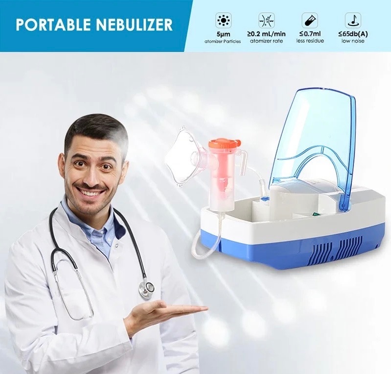 Ultrasonic Air Piston Compressor Nebulizer Machine Atomizer For Adults Kids Portable Atomization Nebulizer Compressor Kit CompMist Inhaler Mist Inhalator