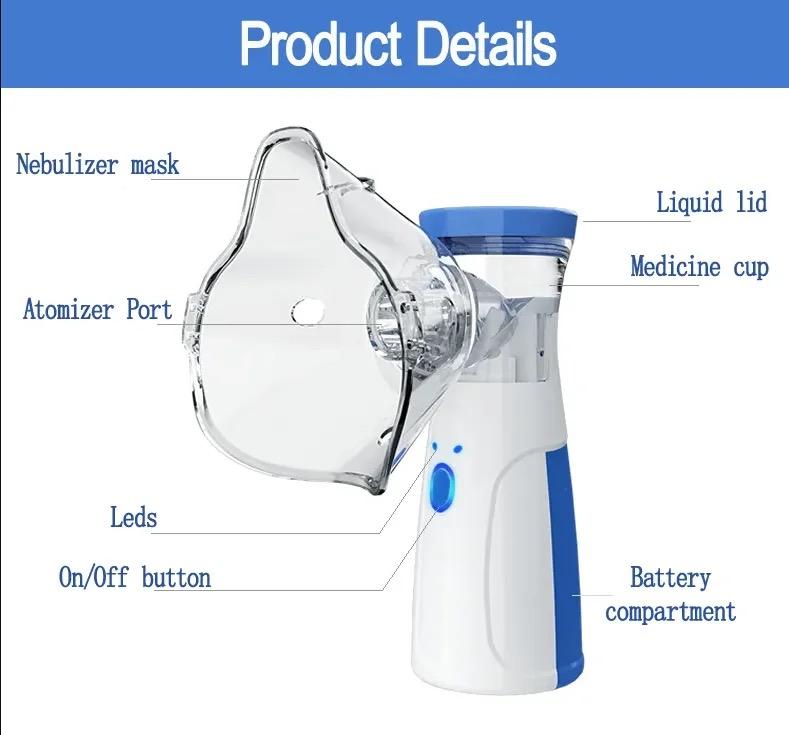 Ultrasonic Air Piston Compressor Nebulizer Machine Atomizer For Adults Kids Portable Atomization Nebulizer Compressor Kit CompMist Inhaler Mist Inhalator
