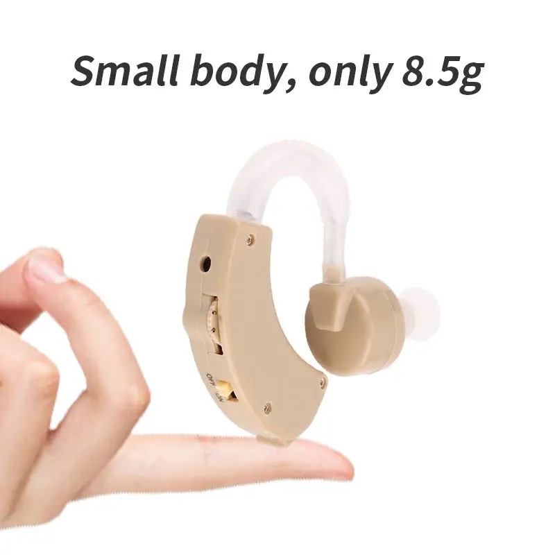 1Pcs CYBER SONIC Hearing Aid Personal Hearing Amplifier For The Elderly Deaf Ear Sound Amplifier- Beige Hearing Enhancement Device Battery Powered