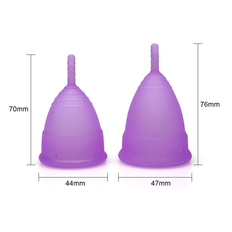 Purple Reusable Menstrual Cup Silicone Medical Grade Economical Alternative To Sanitary Napkins Periods Cup