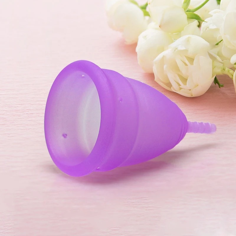 Purple Reusable Menstrual Cup Silicone Medical Grade Economical Alternative To Sanitary Napkins Periods Cup