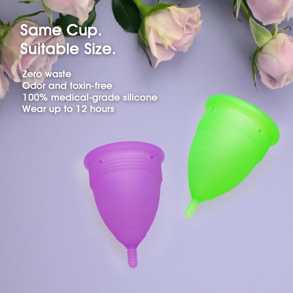 Purple Reusable Menstrual Cup Silicone Medical Grade Economical Alternative To Sanitary Napkins Periods Cup