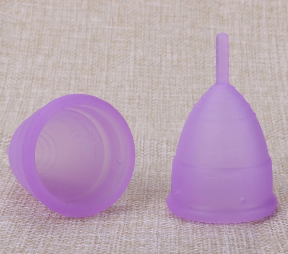Purple Reusable Menstrual Cup Silicone Medical Grade Economical Alternative To Sanitary Napkins Periods Cup