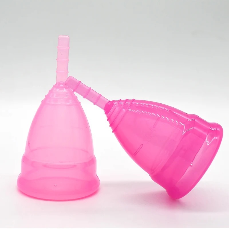 Pink Reusable Menstrual Cup Silicone Medical Grade Economical Alternative To Sanitary Napkins Periods Cup