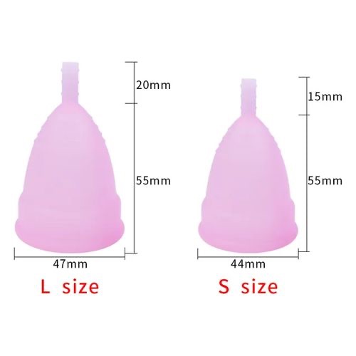 Pink Reusable Menstrual Cup Silicone Medical Grade Economical Alternative To Sanitary Napkins Periods Cup