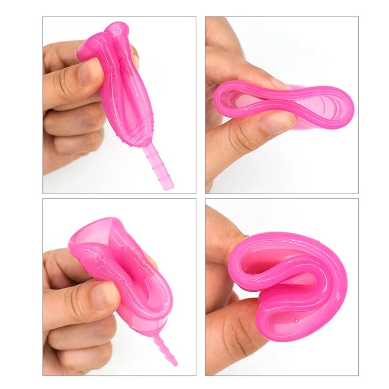Pink Reusable Menstrual Cup Silicone Medical Grade Economical Alternative To Sanitary Napkins Periods Cup