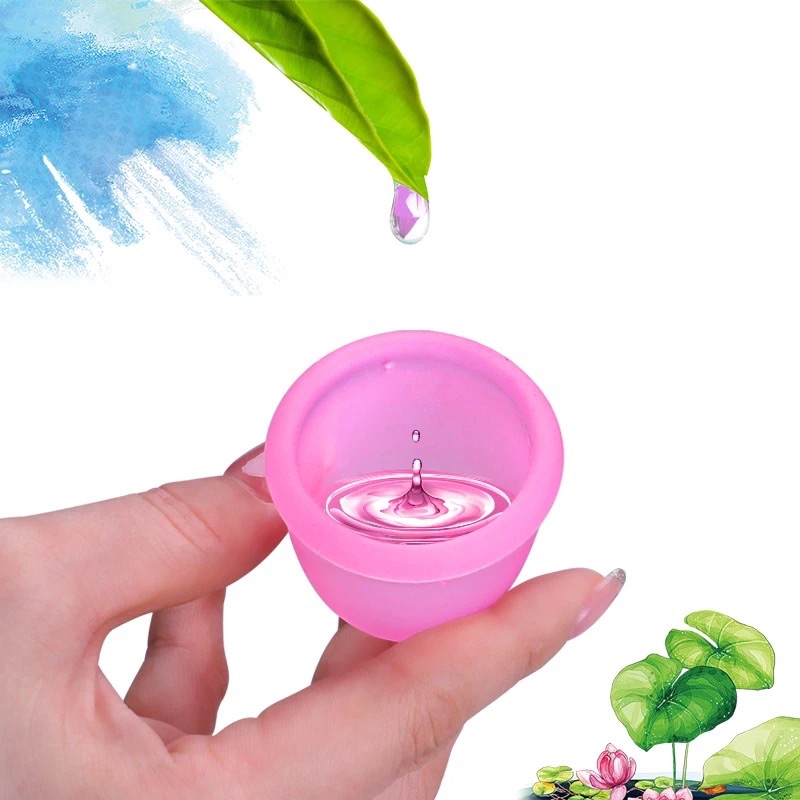 Pink Reusable Menstrual Cup Silicone Medical Grade Economical Alternative To Sanitary Napkins Periods Cup
