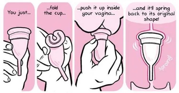 Pink Reusable Menstrual Cup Silicone Medical Grade Economical Alternative To Sanitary Napkins Periods Cup