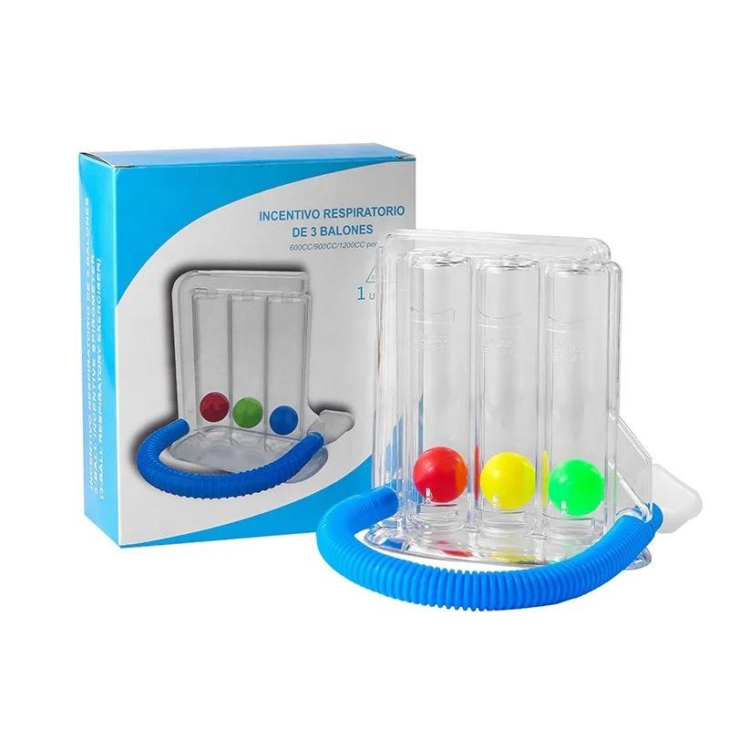 Incentive Spirometer Three Spheres Breathing Training Trainer Spirometer Lung Function Exercises 3 balls Lung Exerciser for Spirometry Breath Respirometer