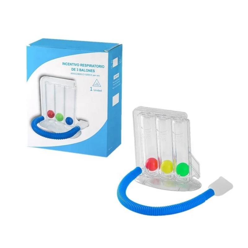 Incentive Spirometer Three Spheres Breathing Training Trainer Spirometer Lung Function Exercises 3 balls Lung Exerciser for Spirometry Breath Respirometer
