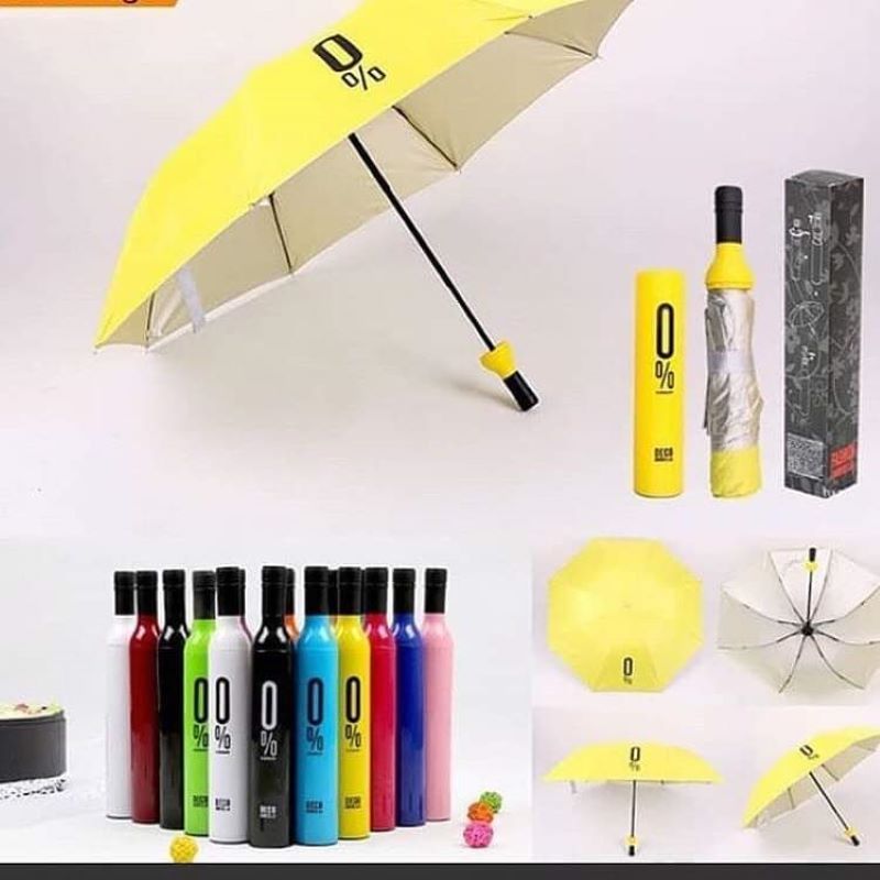 New Arrival Wine Bottle Sun Rain Folding UV Umbrella Fashion Girl Boy Wine Shape Sun-Rain Umbrella Rain Portable Umbrella