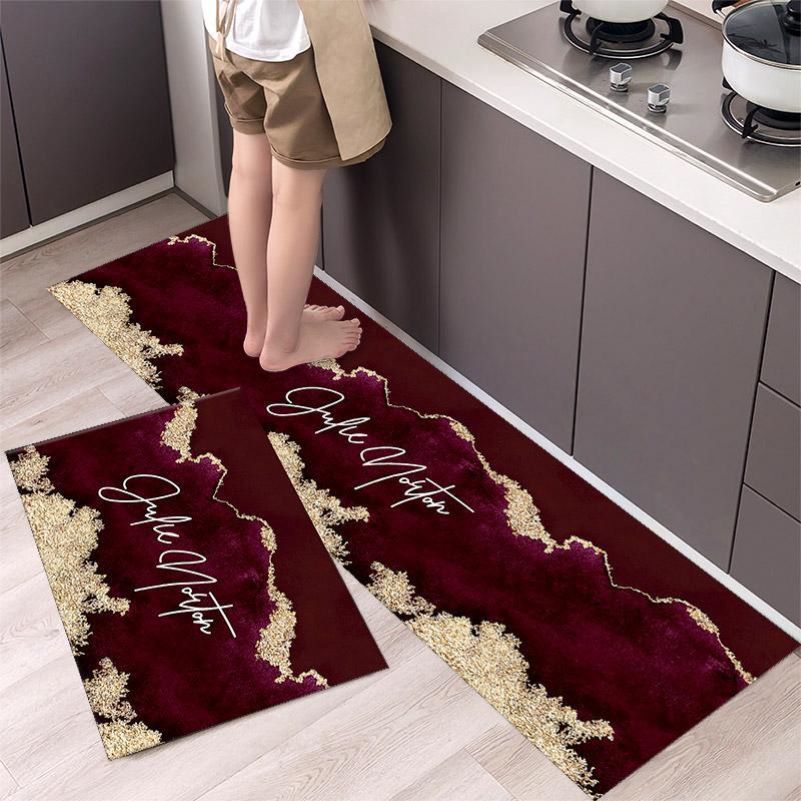 Antislip Kitchen Mat Absorbent Kitchen Rug Carpet for Living Room Bedroom Entrance Doormat Bedside Area Rugs Big size: 120cm x 40cm Medium: 60cm x 40cm