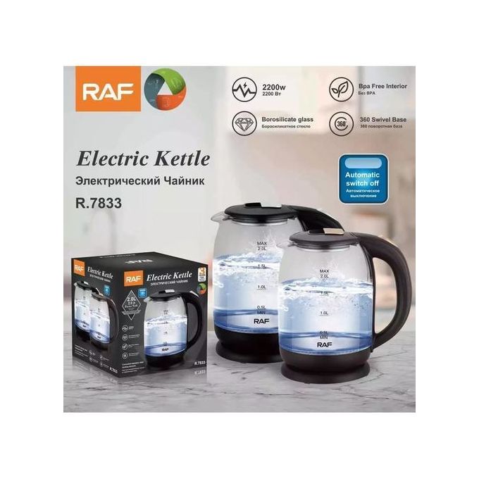 RAF Automatic Electric Kettle/ Water Heating Glass Body Jug -2 L
