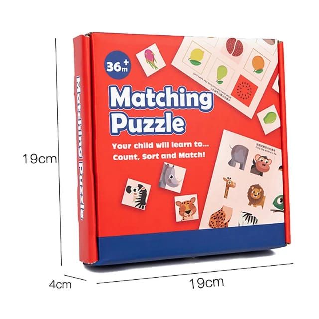 4 in 1 matching wooden puzzle16pc wooden jigsaw puzzles with metal case storage.

Contains 4 designs of puzzle per set