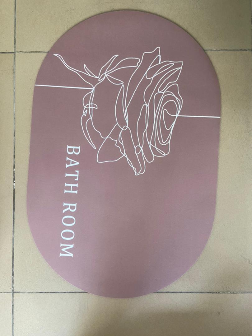 Absorbent minimalist bathroom matsbathroom floor mat absorbent toilet toilet bedroom door carpet door mat entry door non-slip foot mat Rubber