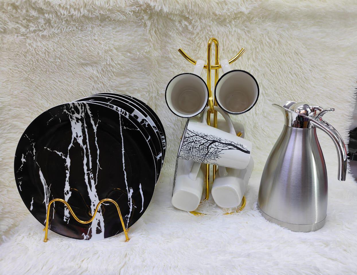 dinner  flask sets 6 pcs plates 6 mugs and 1 flask 2 ltrsBeautifully presented decoration. The modern kitchen needs the right kitchen utensils and appliances to create an inviting atmosphere. We brin