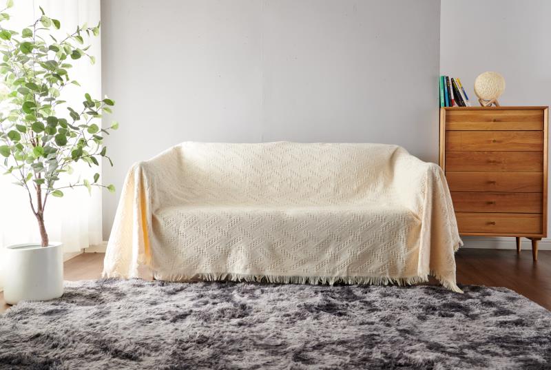 Knitted throw blanket size 6*6 Material: Acrylic Cashmere  Decorative Sofa or bed throw Jacquard knitted blankets/shawl
