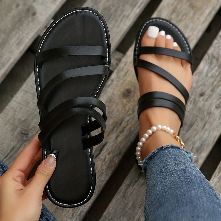 Leather ladies Sandals open shoes women's fashion shoes students sandals shoes open shoes Stylish sexy women's shoes, ( choose 1 size smaller,)