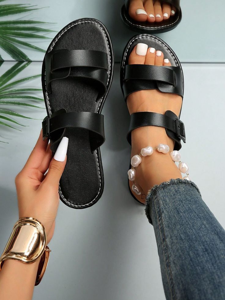 Leather ladies Sandals open shoes women's fashion shoes students sandals shoes open shoes Stylish sexy women's shoes, ( choose 1 size smaller,)