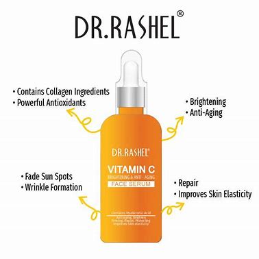 Best Pure Dr. Rashel Vitamin C Brightening & Anti-aging Face Serum - 50ML Orange