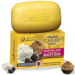 Amalico Tchad Chebe enhanced with olive oil Exfoliating Beauty Soap 125g