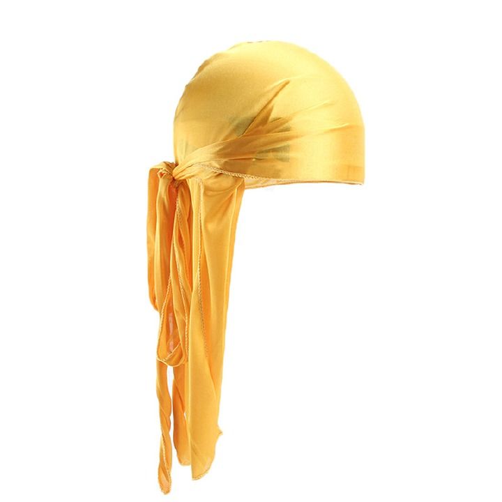 Men's Silky Durags Long Satin Turban Hat Wigs Doo Durag Biker Headwrap Pirate Hat Men Cap Men Hair Accessories Long Tail Du-Rag